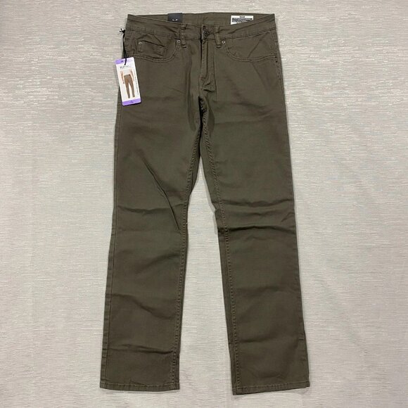 Buffalo David Bitton SAM Jeans Mens 30 x 30 Brown Denim Slim Fit Straight - Picture 1 of 13